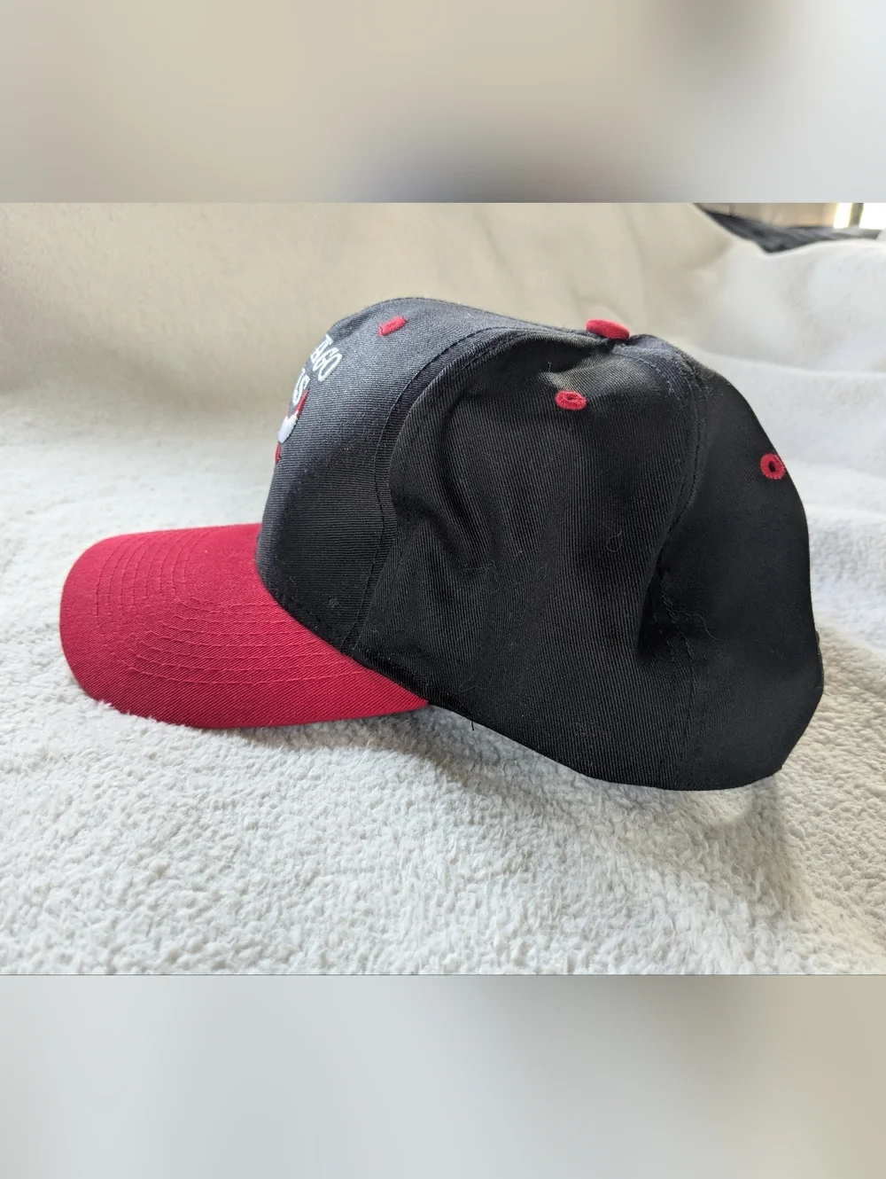 Vintage Chicago Bulls Black Red Snapback Hat Cap NBA Basketball Retro OSFA